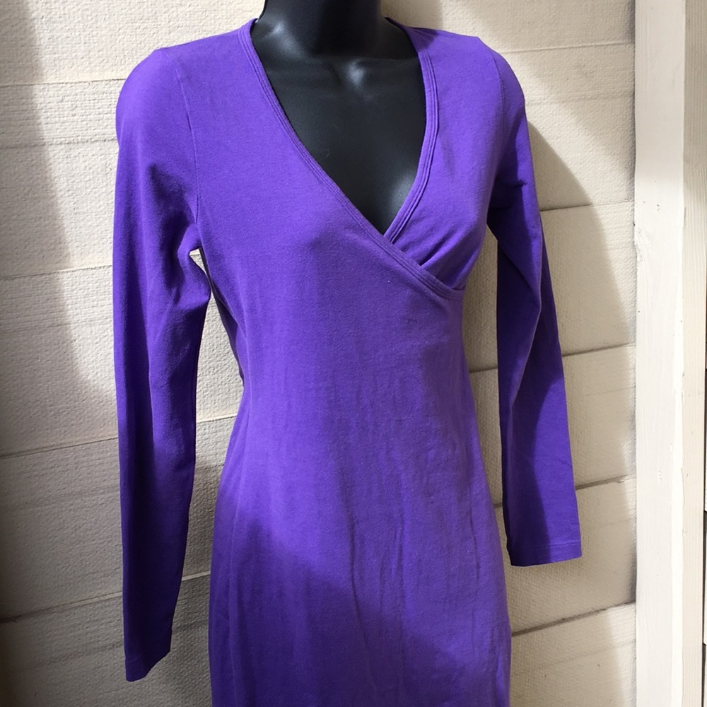 AMERICAN APPAREL great purple wrap body con